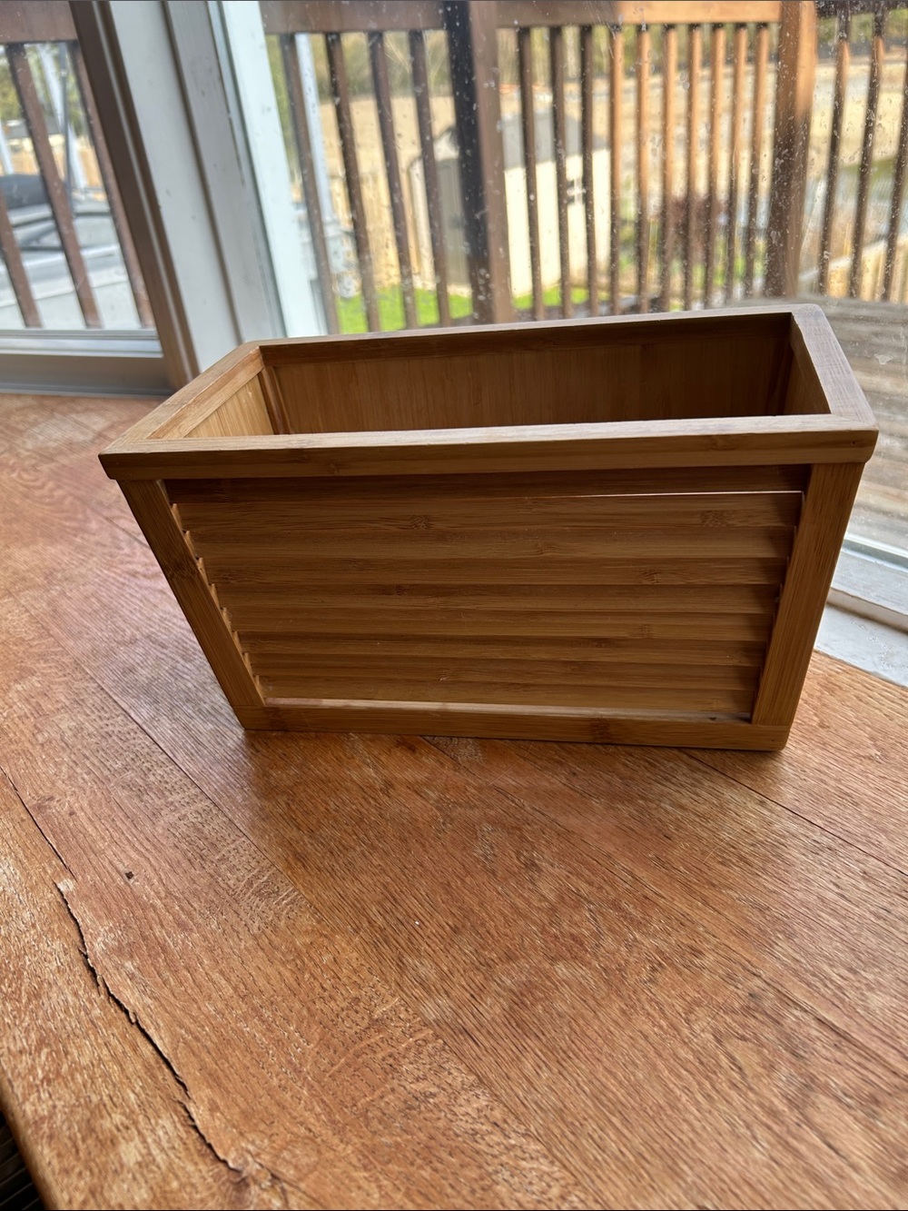 Bamboo Decorative Storage Box - Natural Wood